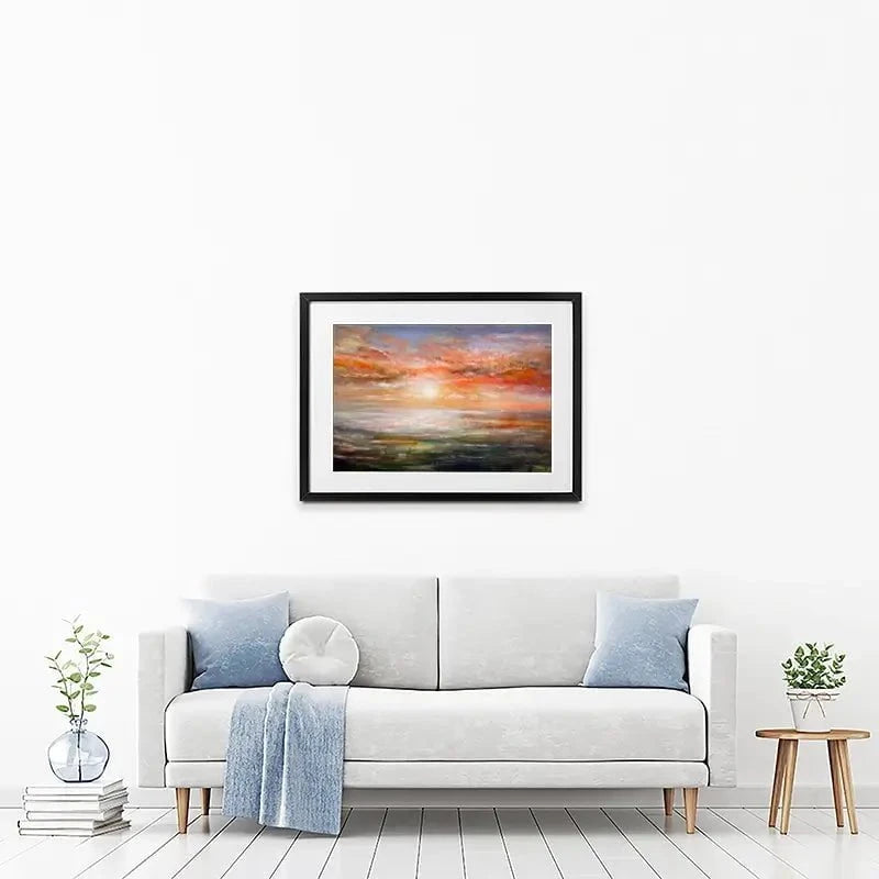 Sun Rising Over Plymouth Sound Framed Art Print Sun Rising Over Plymouth Sound Framed Art Print wall art product Craig Askew