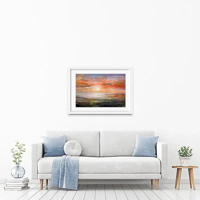 Sun Rising Over Plymouth Sound Framed Art Print Sun Rising Over Plymouth Sound Framed Art Print wall art product Craig Askew
