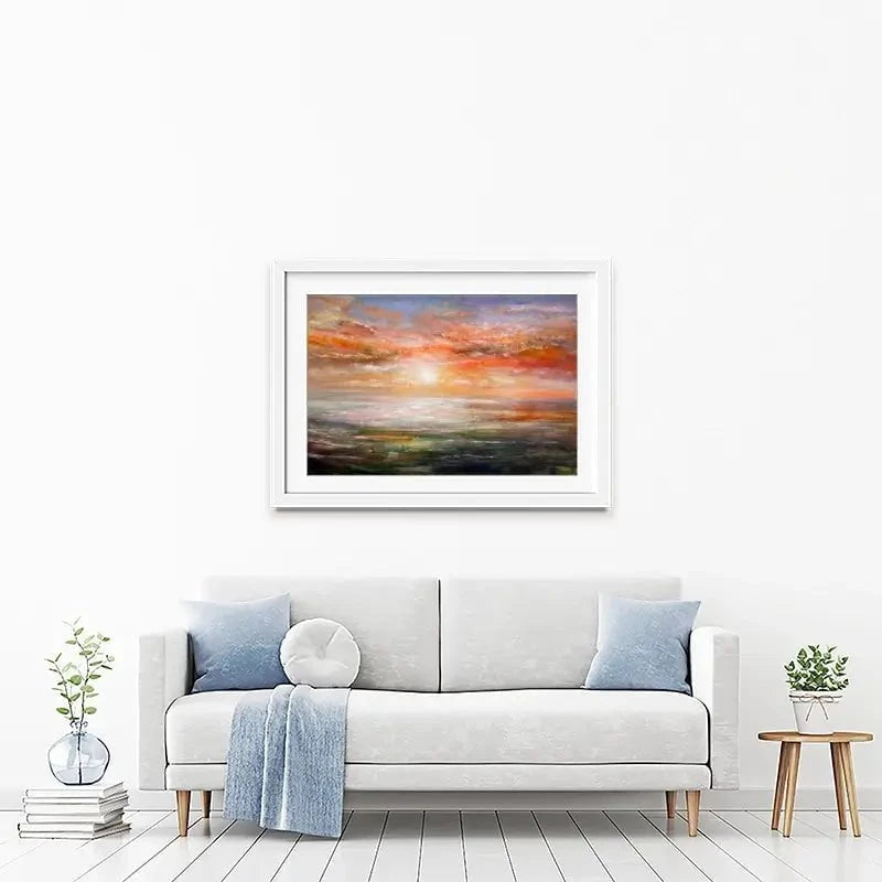 Sun Rising Over Plymouth Sound Framed Art Print Sun Rising Over Plymouth Sound Framed Art Print wall art product Craig Askew
