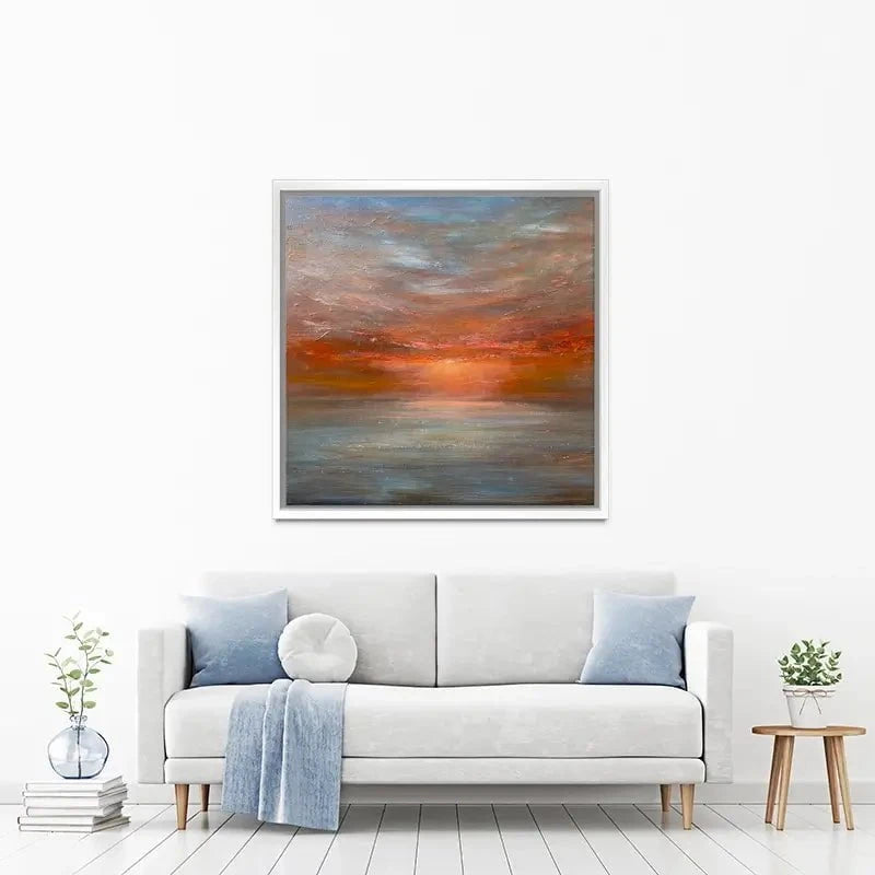 Sun Rising Over The Sea Canvas Print Sun Rising Over The Sea Canvas Print wall art product Craig Askew