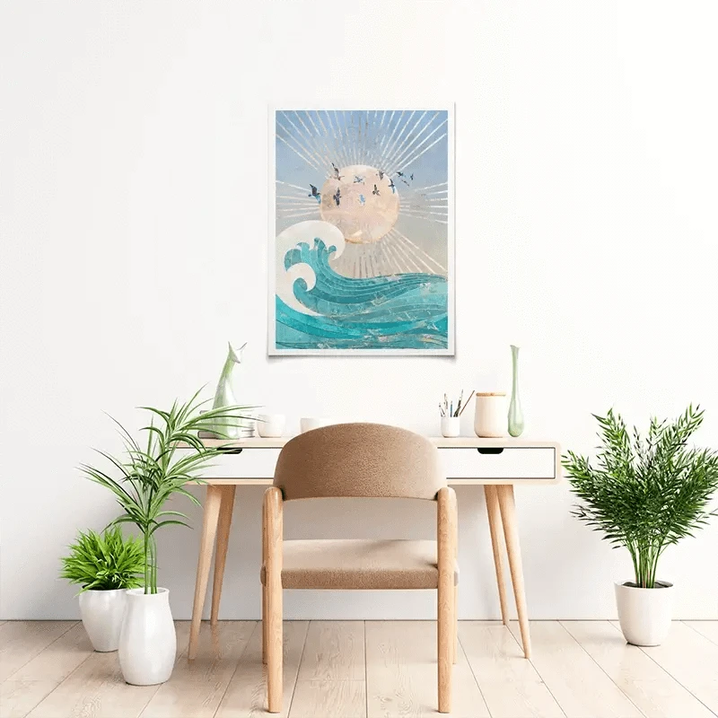 Sun Sea And Birds Art Print Sun Sea And Birds Art Print wall art product Sarah Manovski