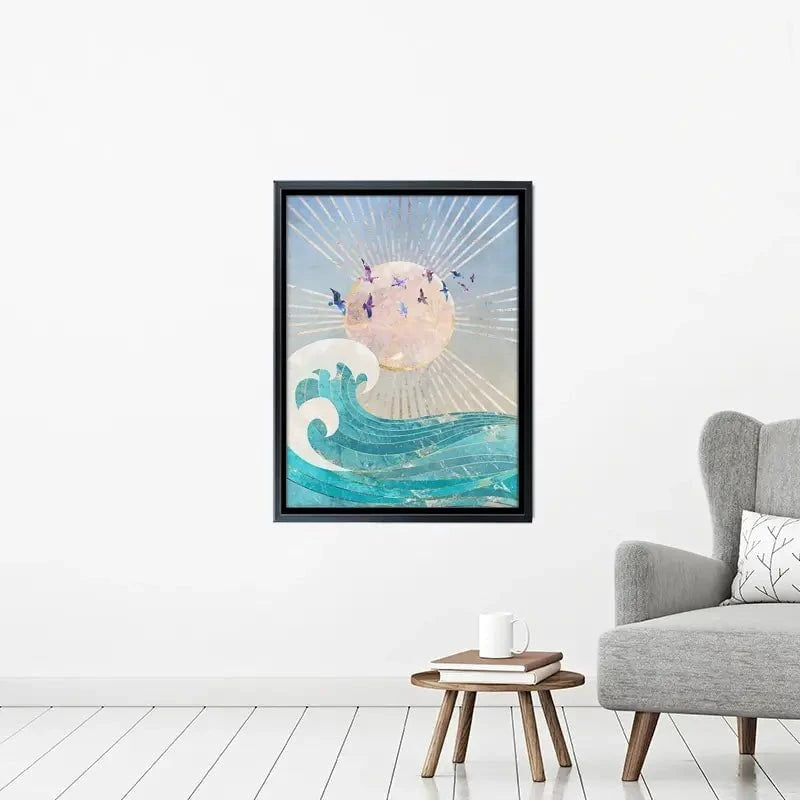 Sun Sea And Birds Canvas Print Sun Sea And Birds Canvas Print wall art product Sarah Manovski