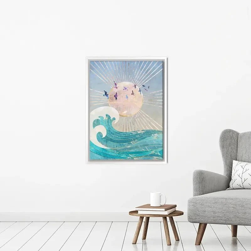 Sun Sea And Birds Canvas Print Sun Sea And Birds Canvas Print wall art product Sarah Manovski
