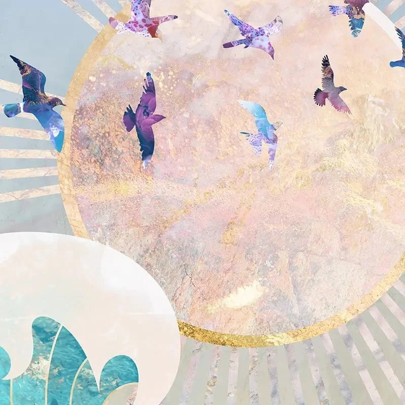 Sun Sea And Birds Framed Art Print Sun Sea And Birds Framed Art Print wall art product Sarah Manovski