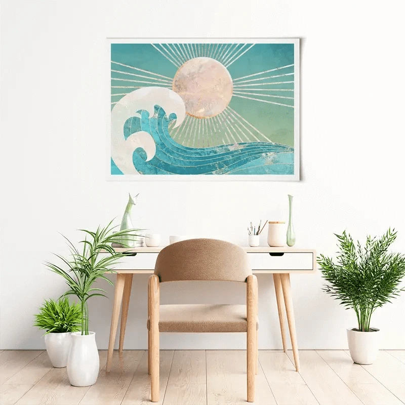 Sun Sea Turquoise Art Print Sun Sea Turquoise Art Print wall art product Sarah Manovski