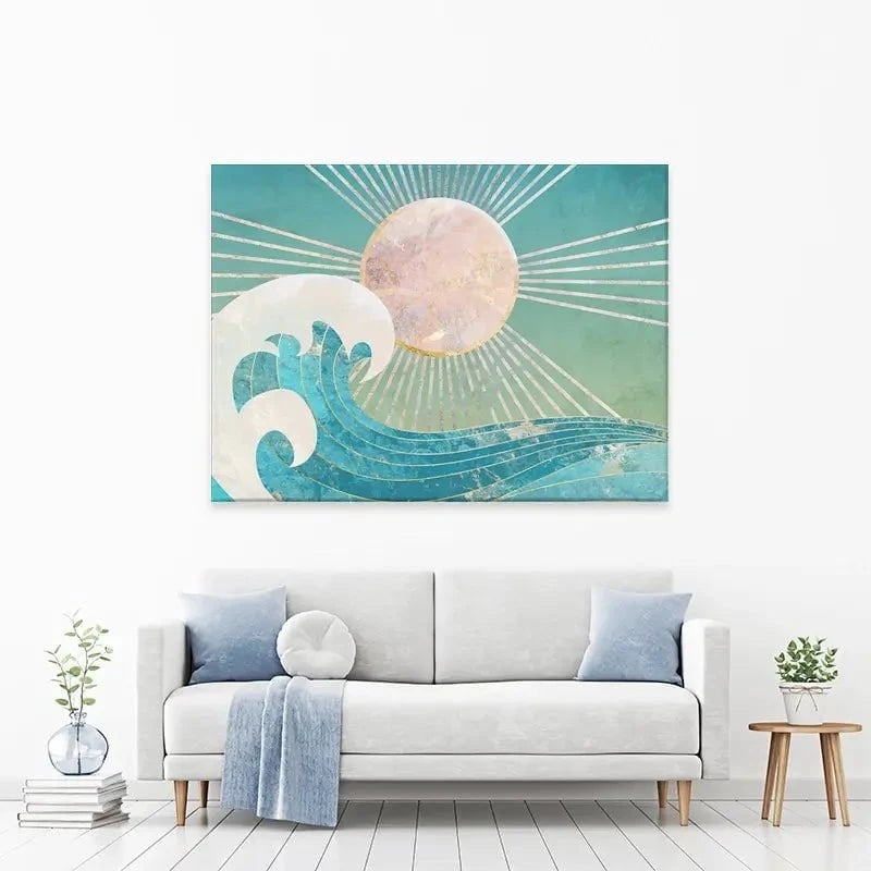 Sun Sea Turquoise Canvas Print Sun Sea Turquoise Canvas Print wall art product Sarah Manovski