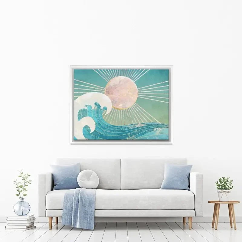 Sun Sea Turquoise Canvas Print Sun Sea Turquoise Canvas Print wall art product Sarah Manovski