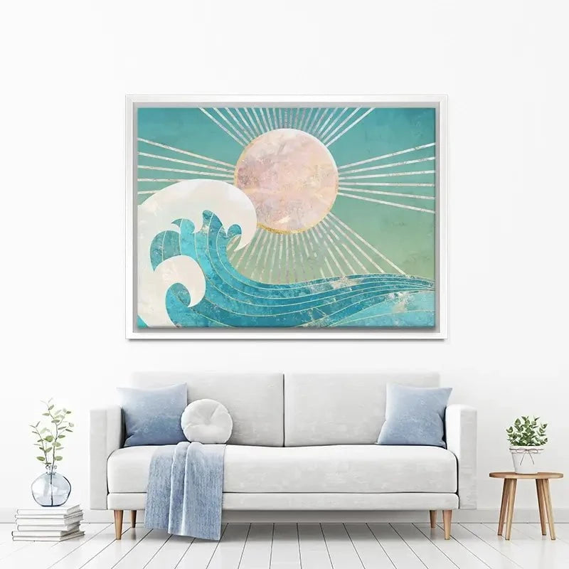 Sun Sea Turquoise Canvas Print Sun Sea Turquoise Canvas Print wall art product Sarah Manovski
