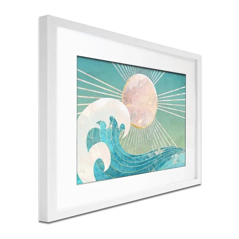 Sun Sea Turquoise Framed Art Print Sun Sea Turquoise Framed Art Print wall art product Sarah Manovski
