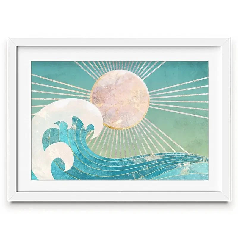 Sun Sea Turquoise Framed Art Print Sun Sea Turquoise Framed Art Print wall art product Sarah Manovski