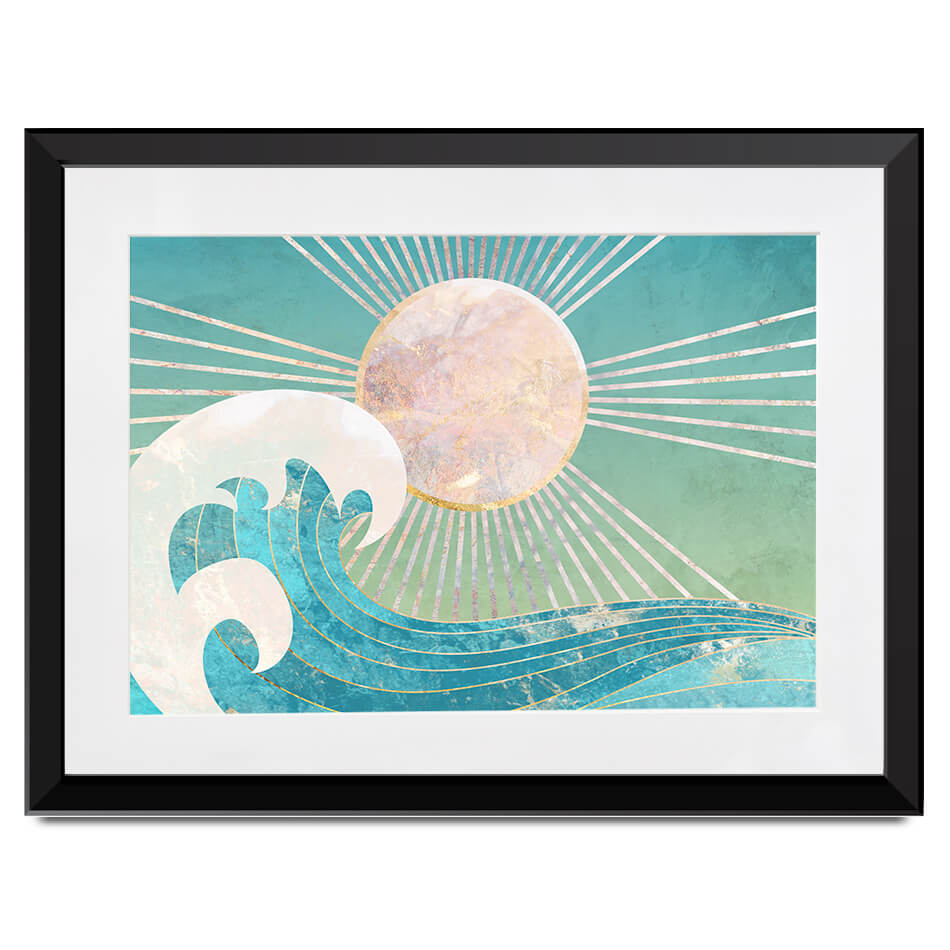 Sun Sea Turquoise Framed Art Print Sun Sea Turquoise Framed Art Print wall art product Sarah Manovski