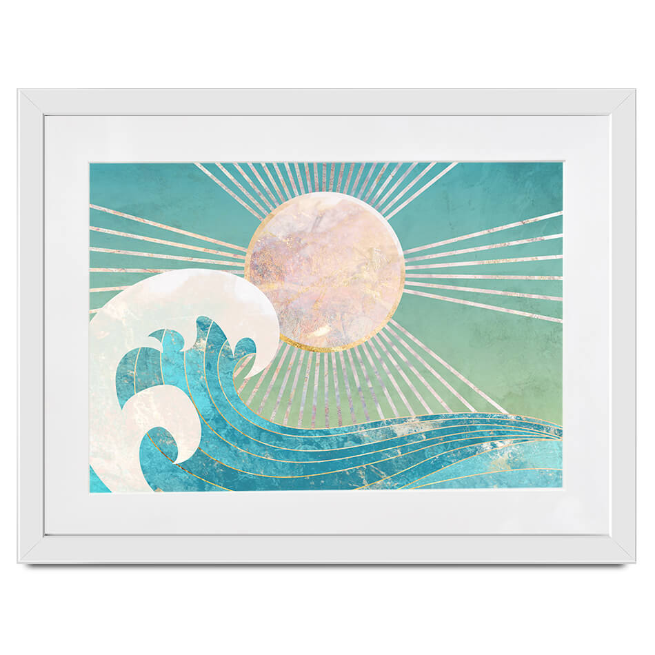 Sun Sea Turquoise Framed Art Print Sun Sea Turquoise Framed Art Print wall art product Sarah Manovski