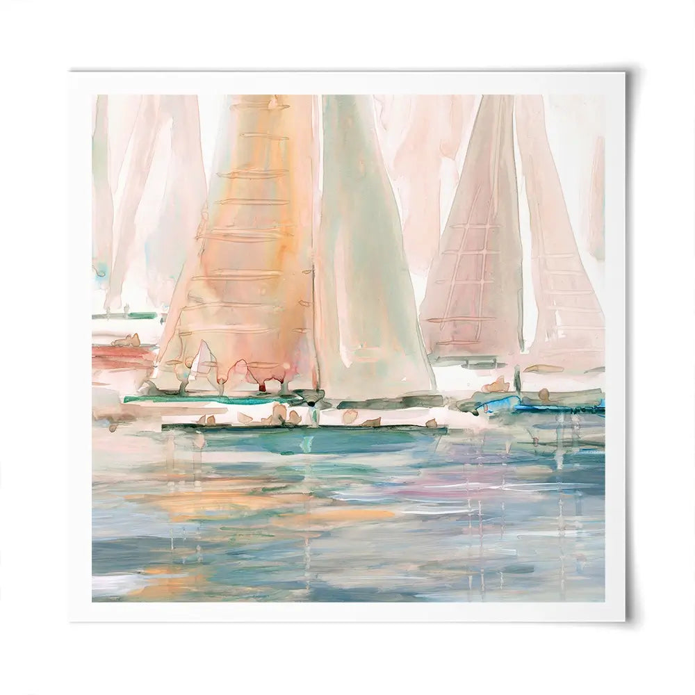 Sundrenched Sails Square Art Print Sundrenched Sails Square Art Print wall art product Carol Robinson