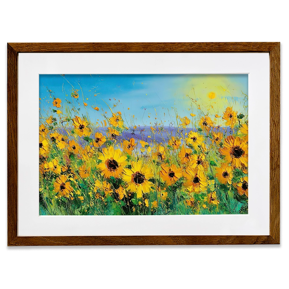 Sunflower Field Explosion Framed Art Print Sunflower Field Explosion Framed Art Print wall art product David Alexander Elder