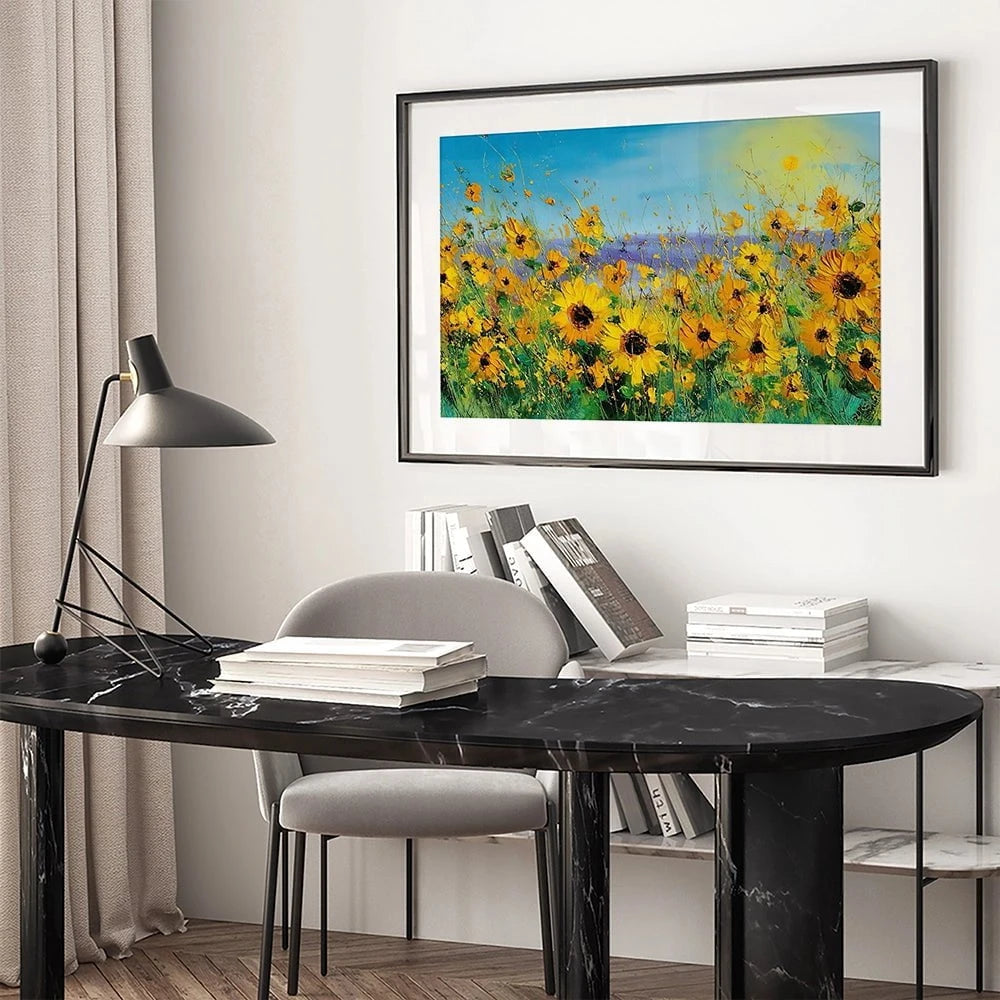 Sunflower Field Explosion Framed Art Print Sunflower Field Explosion Framed Art Print wall art product David Alexander Elder