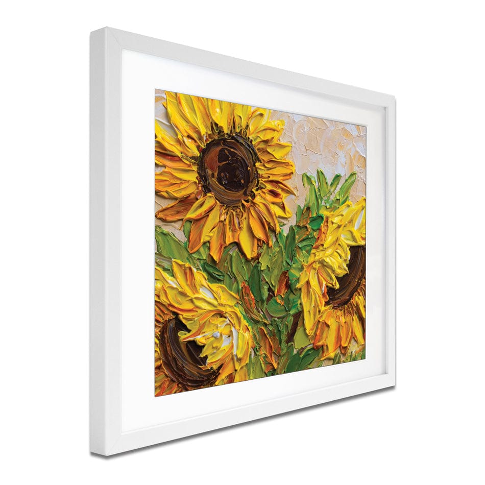 Sunflowers Warmth Square Framed Art Print wall art product Olga Tkachyk