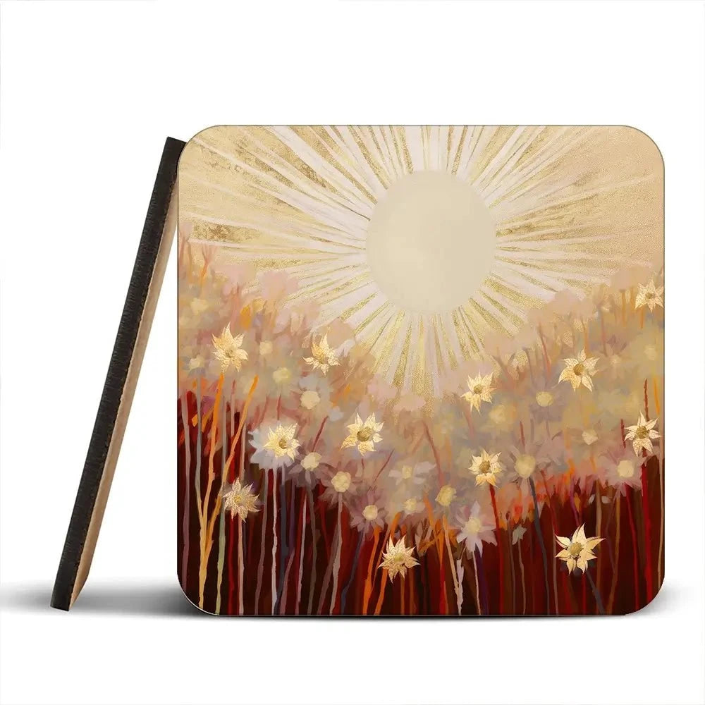Sunkissed Blooms Coaster Set Sunkissed Blooms Coaster Set wall art product Isabella Karolewicz