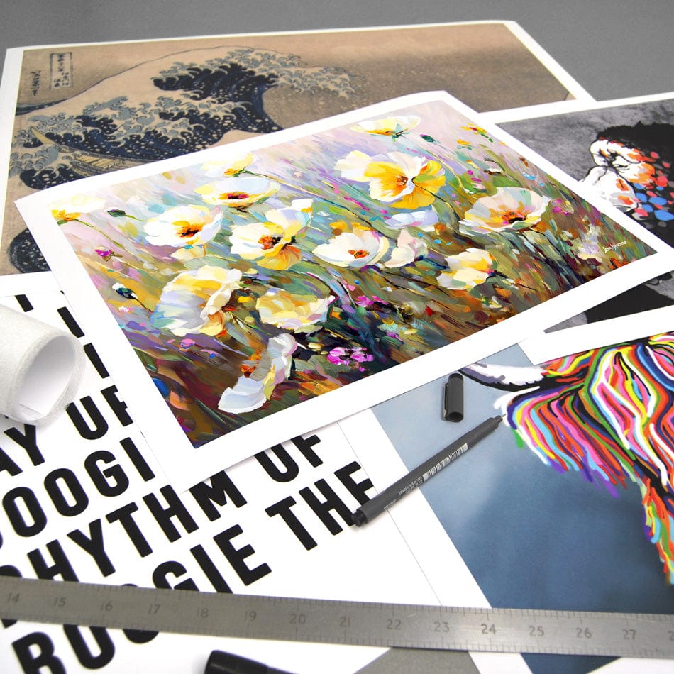 Sunlit Petals Embrace Art Print wall art product Leon Devenice