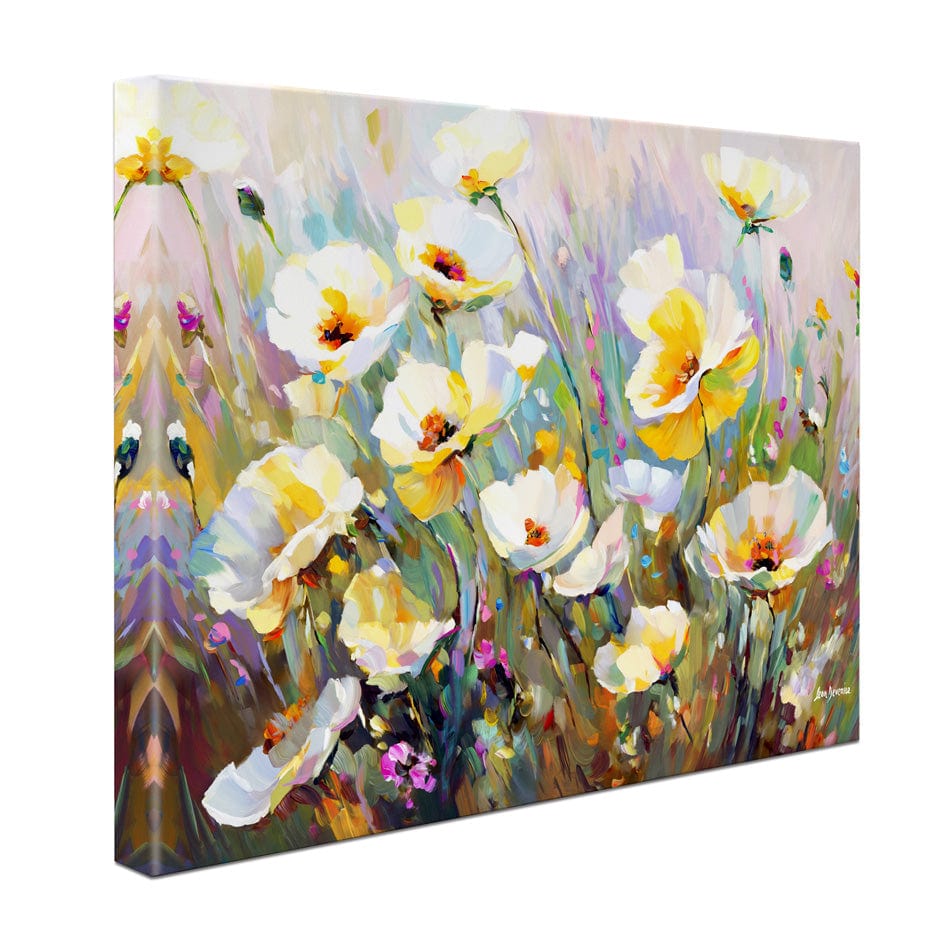 Sunlit Petals Embrace Canvas Print wall art product Leon Devenice