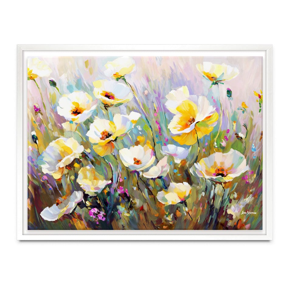 Sunlit Petals Embrace Canvas Print wall art product Leon Devenice