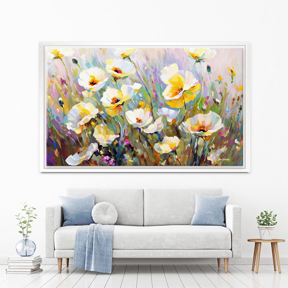 Sunlit Petals Embrace Canvas Print wall art product Leon Devenice