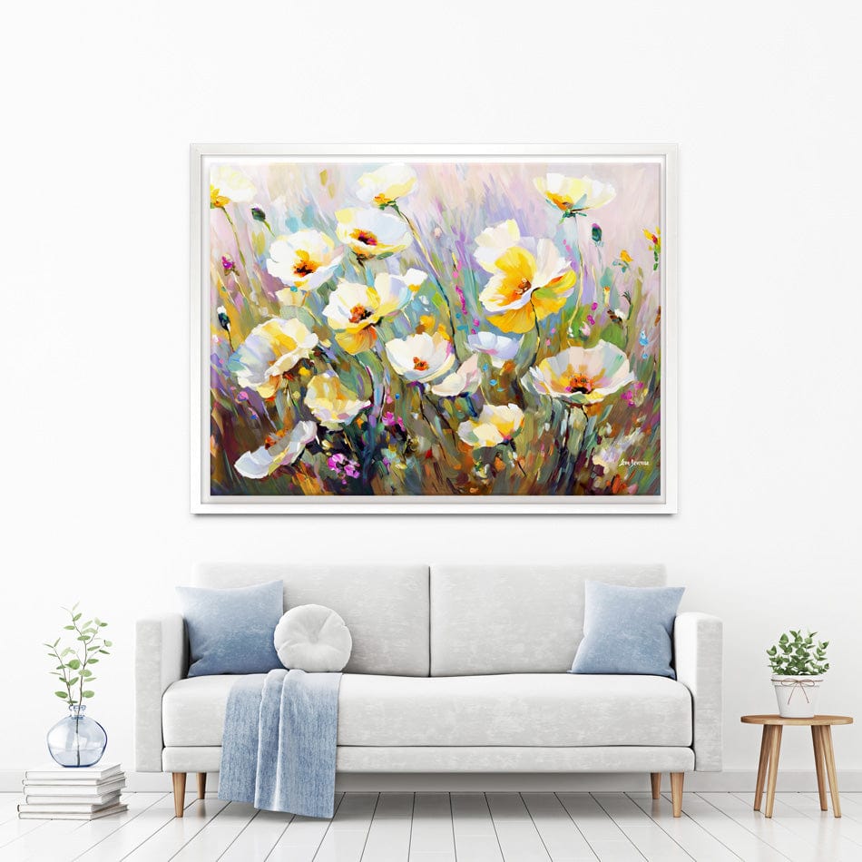 Sunlit Petals Embrace Canvas Print wall art product Leon Devenice
