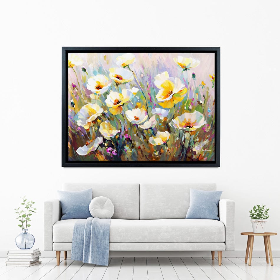 Sunlit Petals Embrace Canvas Print wall art product Leon Devenice