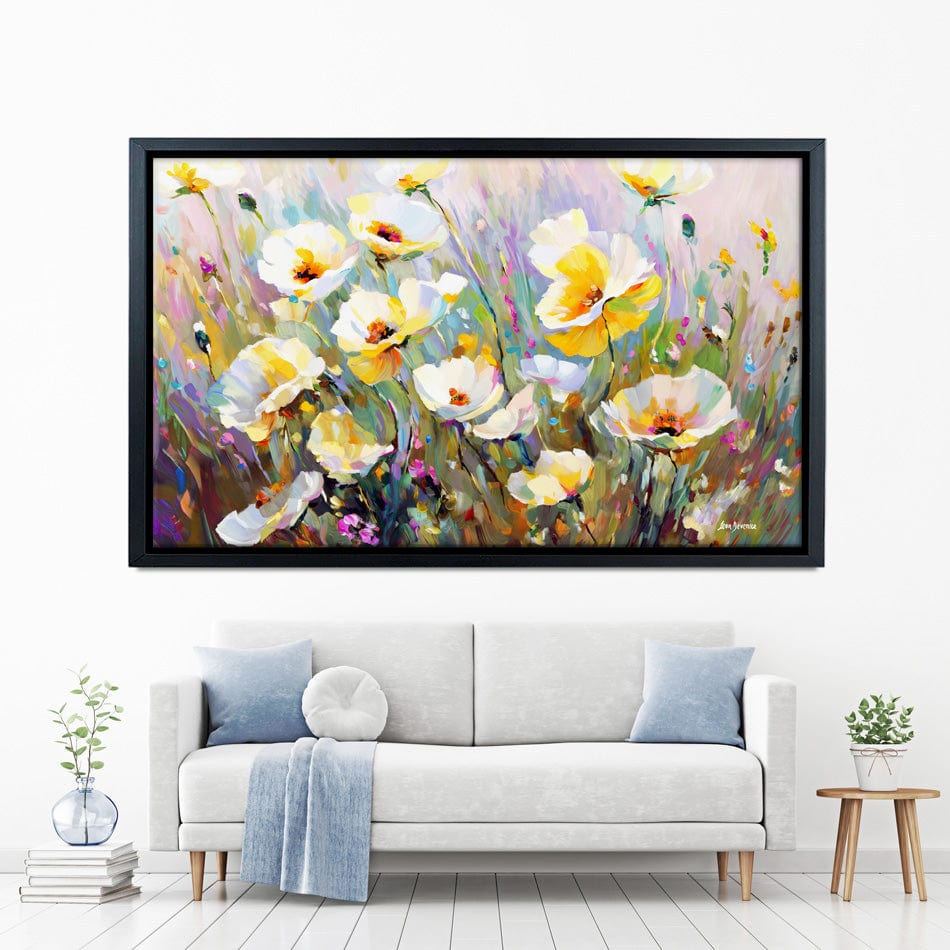 Sunlit Petals Embrace Canvas Print wall art product Leon Devenice
