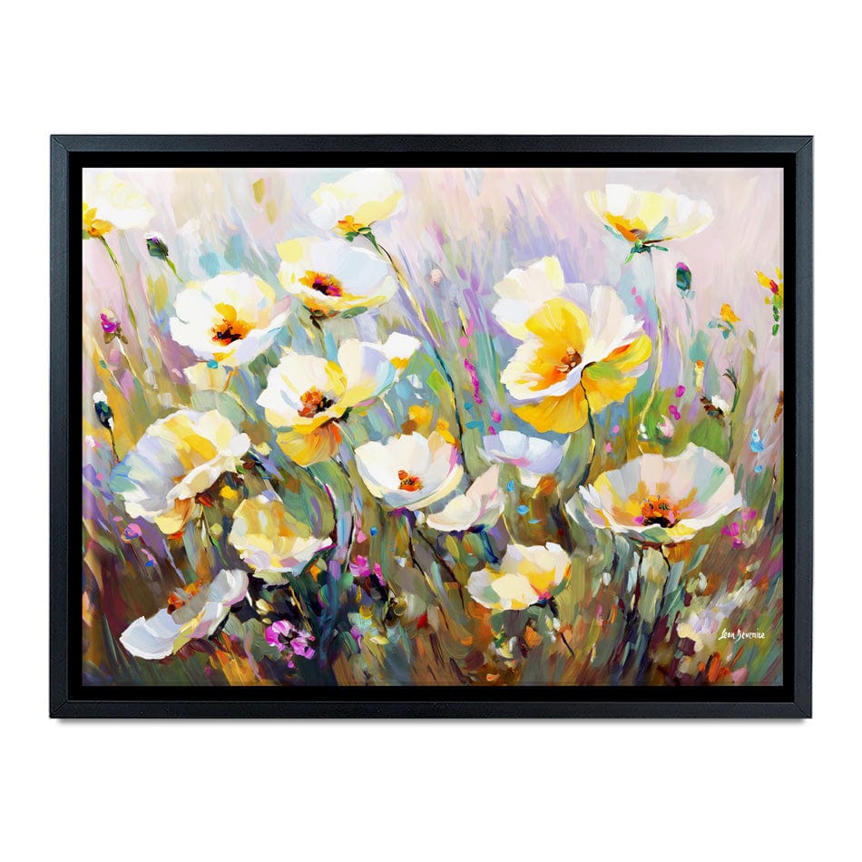 Sunlit Petals Embrace Canvas Print wall art product Leon Devenice