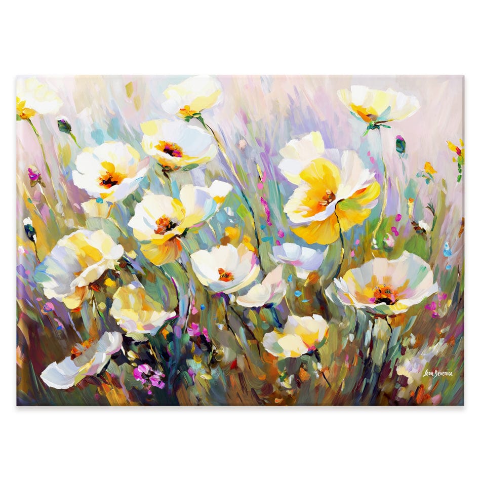 Sunlit Petals Embrace Canvas Print wall art product Leon Devenice
