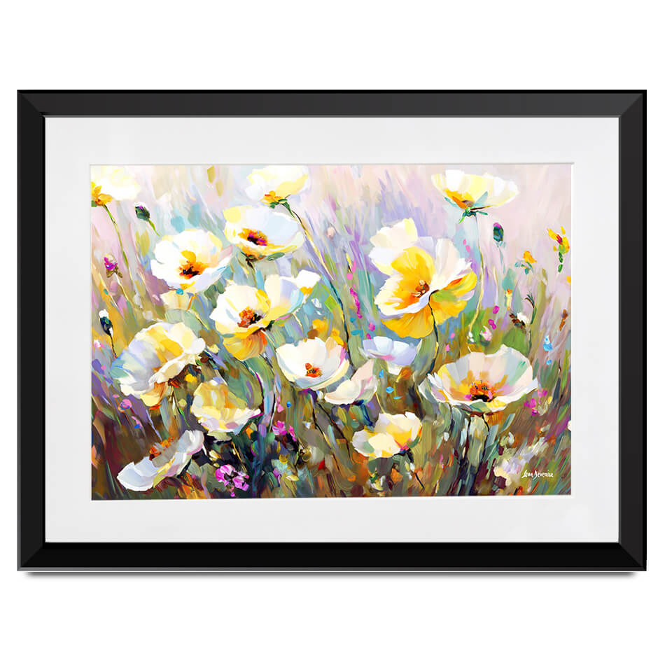 Sunlit Petals Embrace Framed Art Print Sunlit Petals Embrace Framed Art Print wall art product Leon Devenice