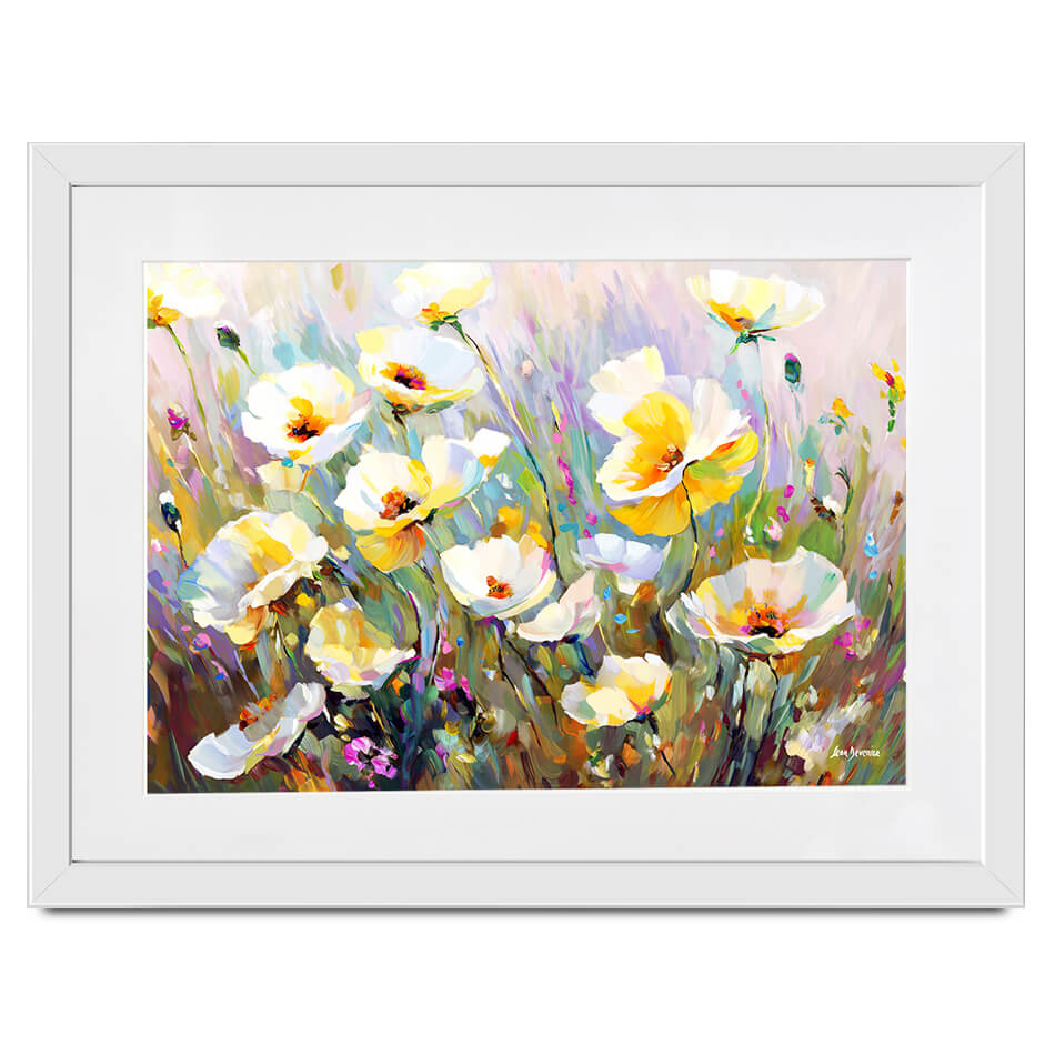 Sunlit Petals Embrace Framed Art Print Sunlit Petals Embrace Framed Art Print wall art product Leon Devenice