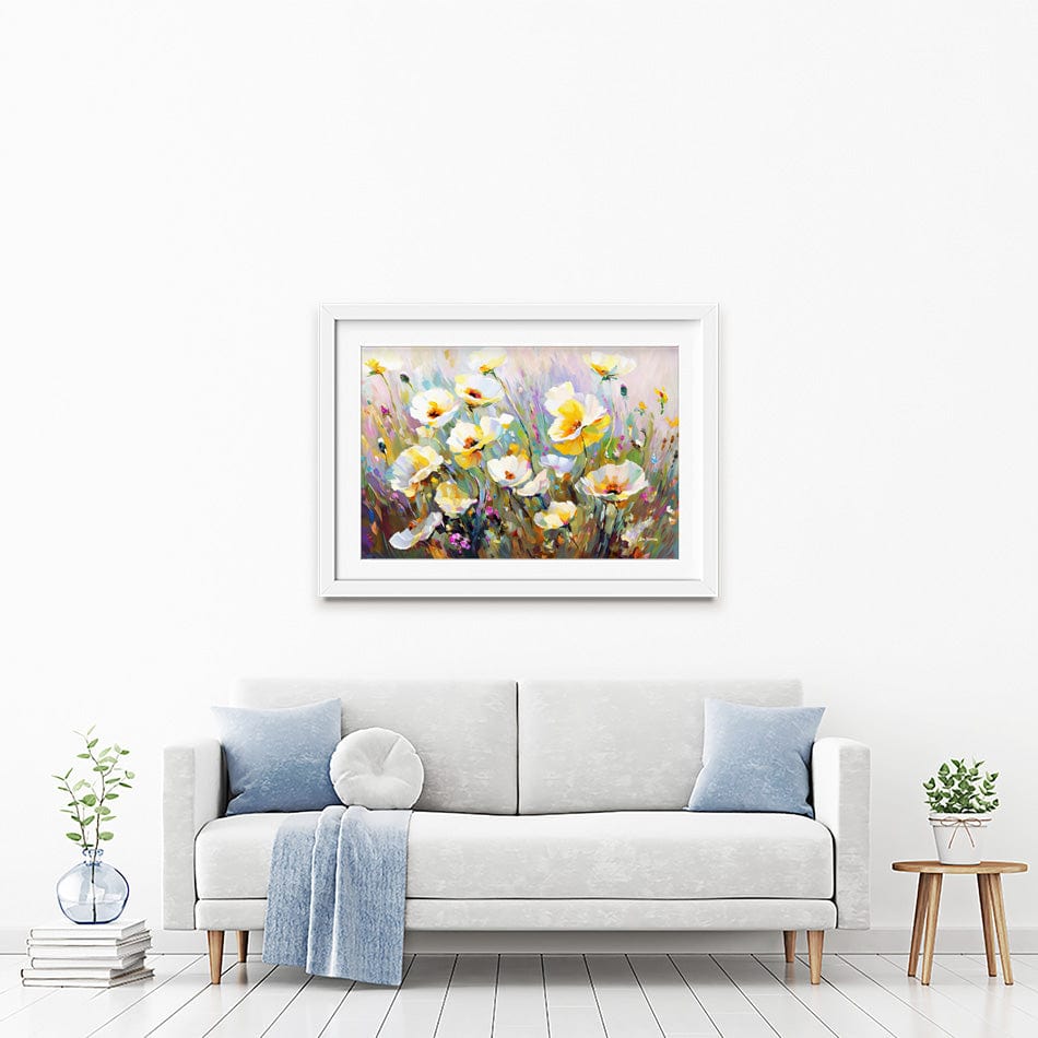 Sunlit Petals Embrace Framed Art Print wall art product Leon Devenice