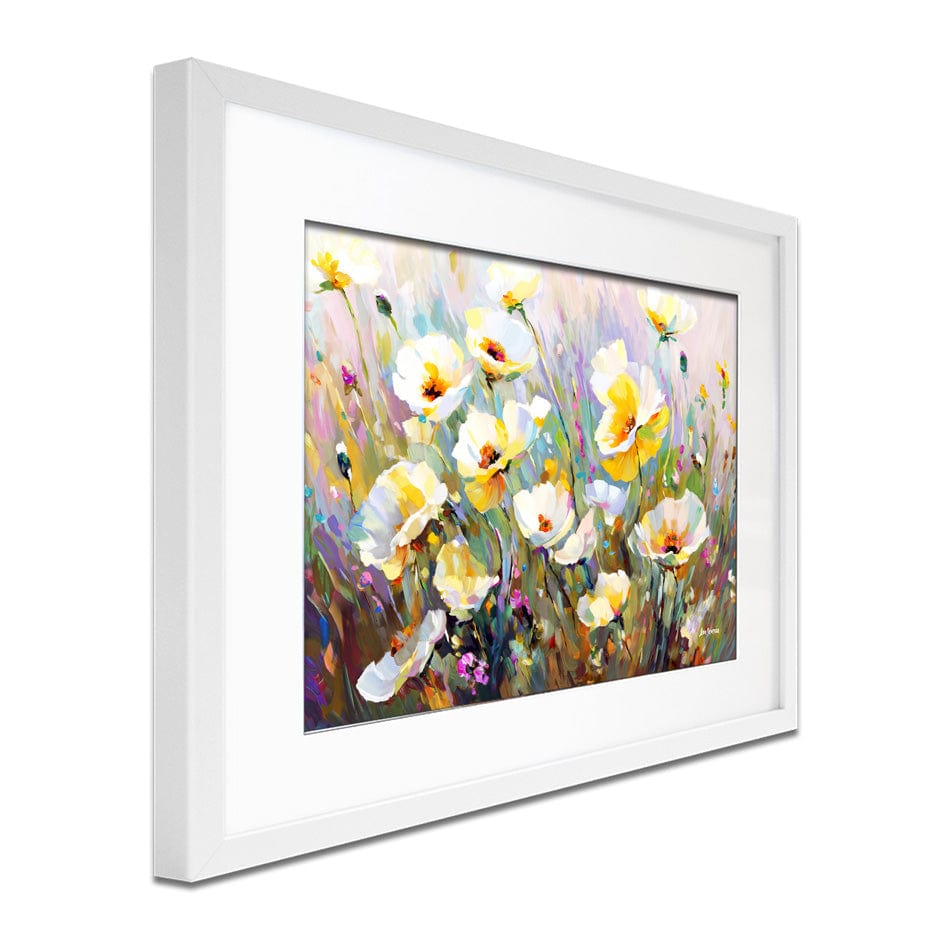 Sunlit Petals Embrace Framed Art Print wall art product Leon Devenice