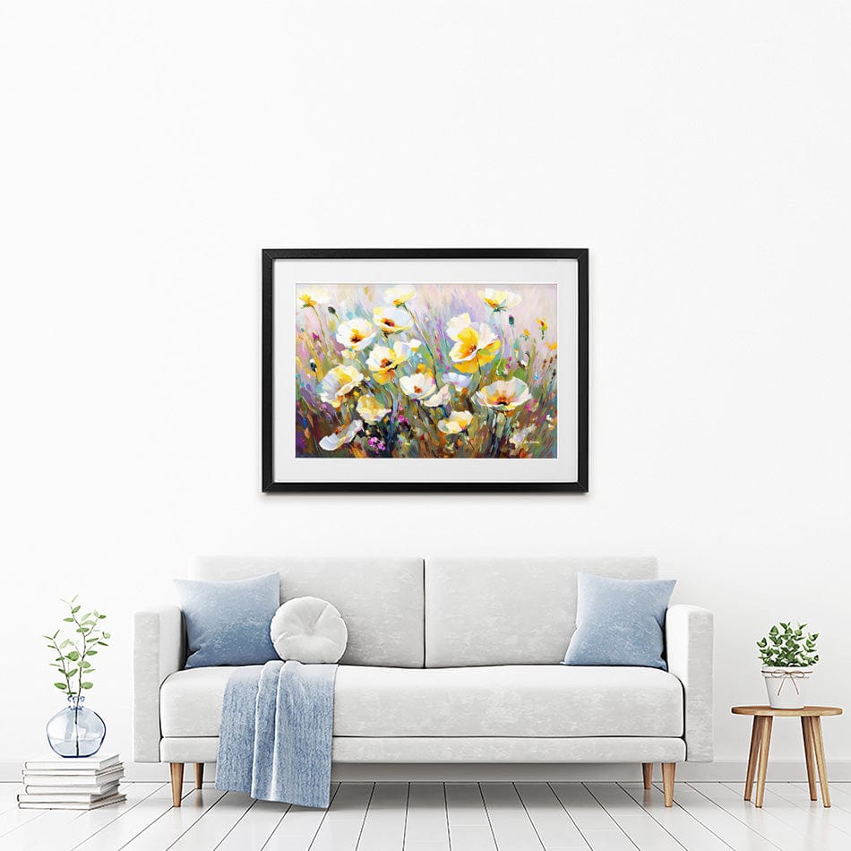 Sunlit Petals Embrace Framed Art Print wall art product Leon Devenice