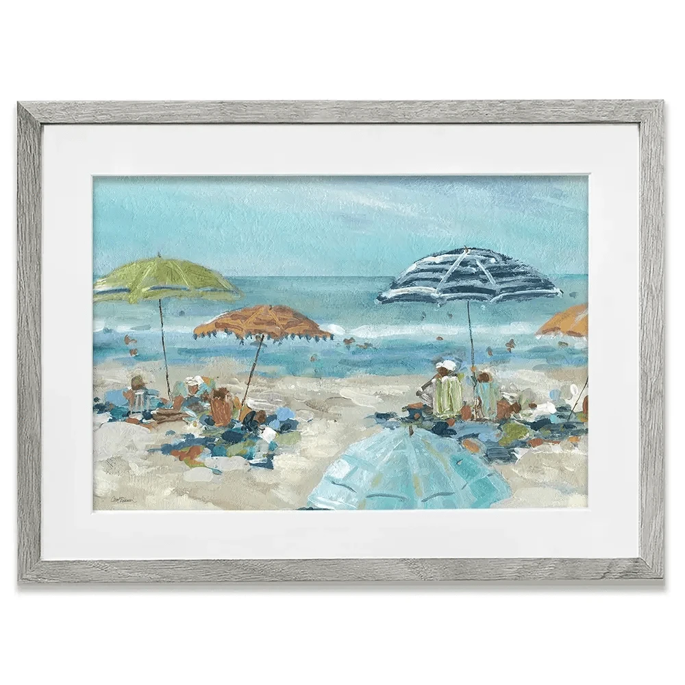 Sunny Beach Time Framed Art Print Sunny Beach Time Framed Art Print wall art product Carol Robinson
