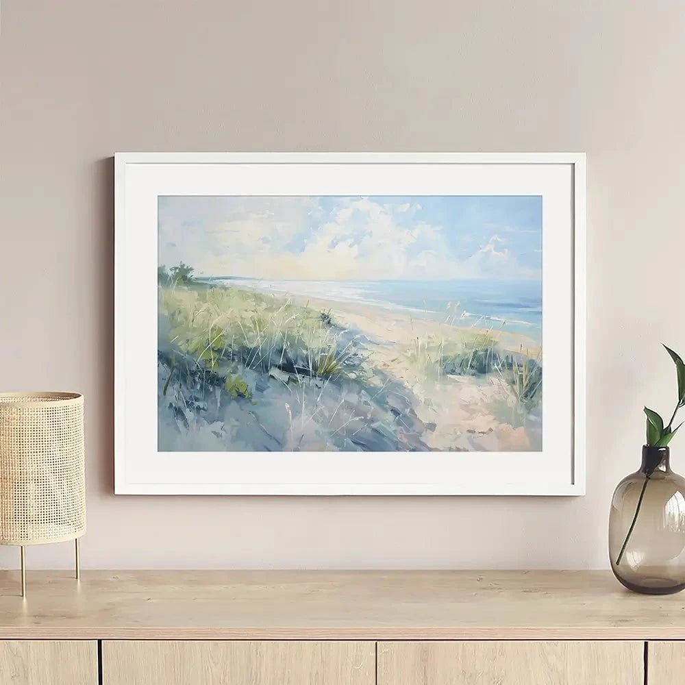 Sunny Day At The Coast Framed Art Print Sunny Day At The Coast Framed Art Print wall art product Gina Kelly - Independent