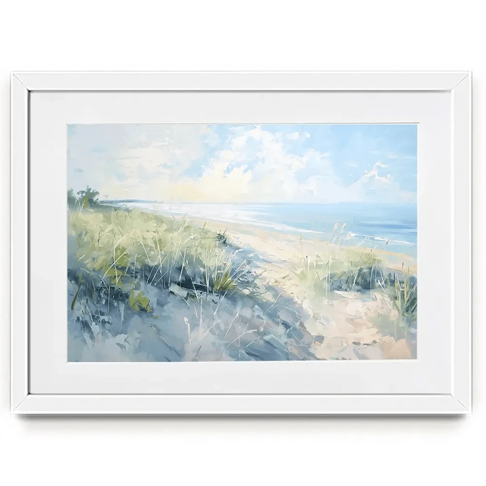 Sunny Day At The Coast Framed Art Print Sunny Day At The Coast Framed Art Print wall art product Gina Kelly - Independent