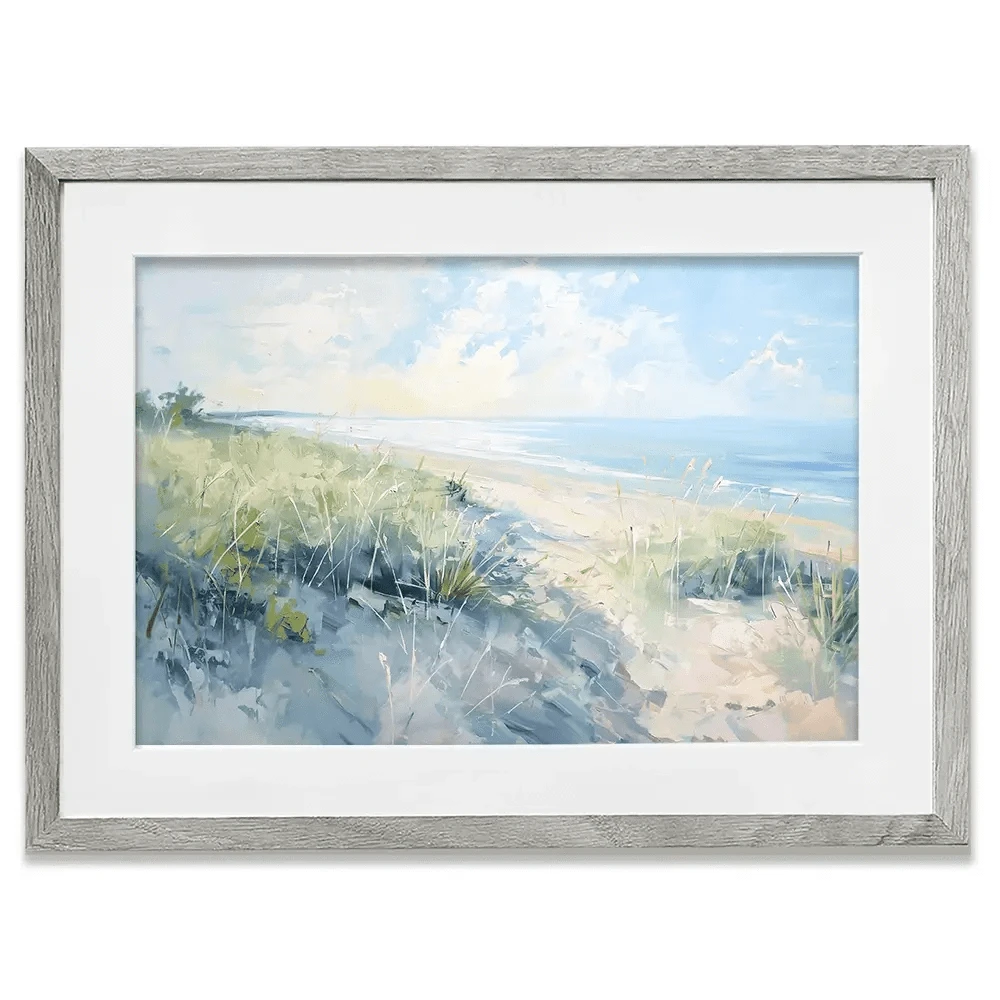 Sunny Day At The Coast Framed Art Print Sunny Day At The Coast Framed Art Print wall art product Gina Kelly - Independent