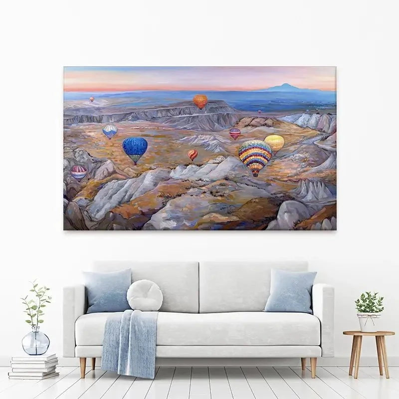 Sunrise Flying In Cappadocia Canvas Print Sunrise Flying In Cappadocia Canvas Print wall art product Ekaterina Ermilkina