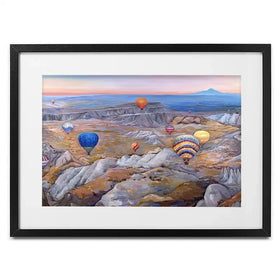 Sunrise Flying In Cappadocia Framed Art Print Sunrise Flying In Cappadocia Framed Art Print wall art product Ekaterina Ermilkina