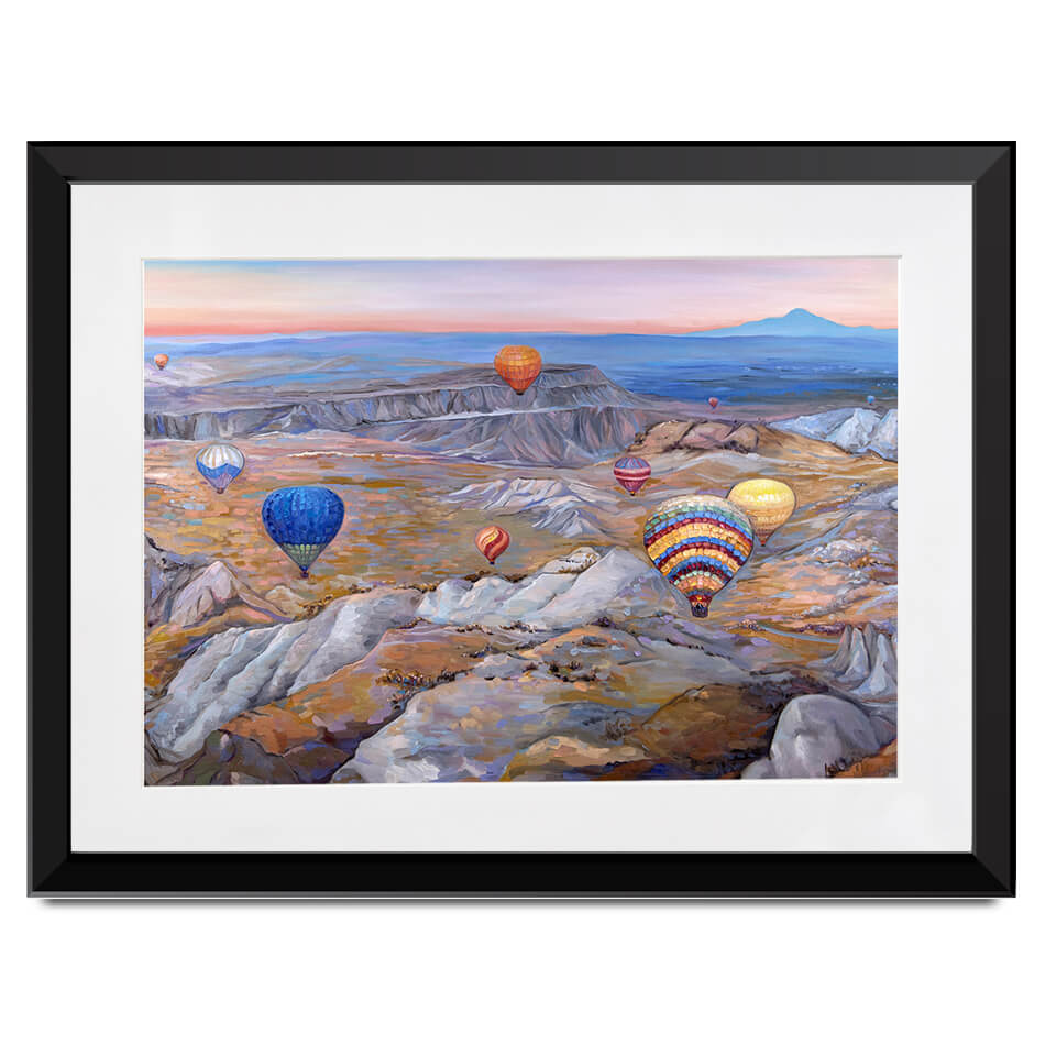 Sunrise Flying In Cappadocia Framed Art Print Sunrise Flying In Cappadocia Framed Art Print wall art product Ekaterina Ermilkina