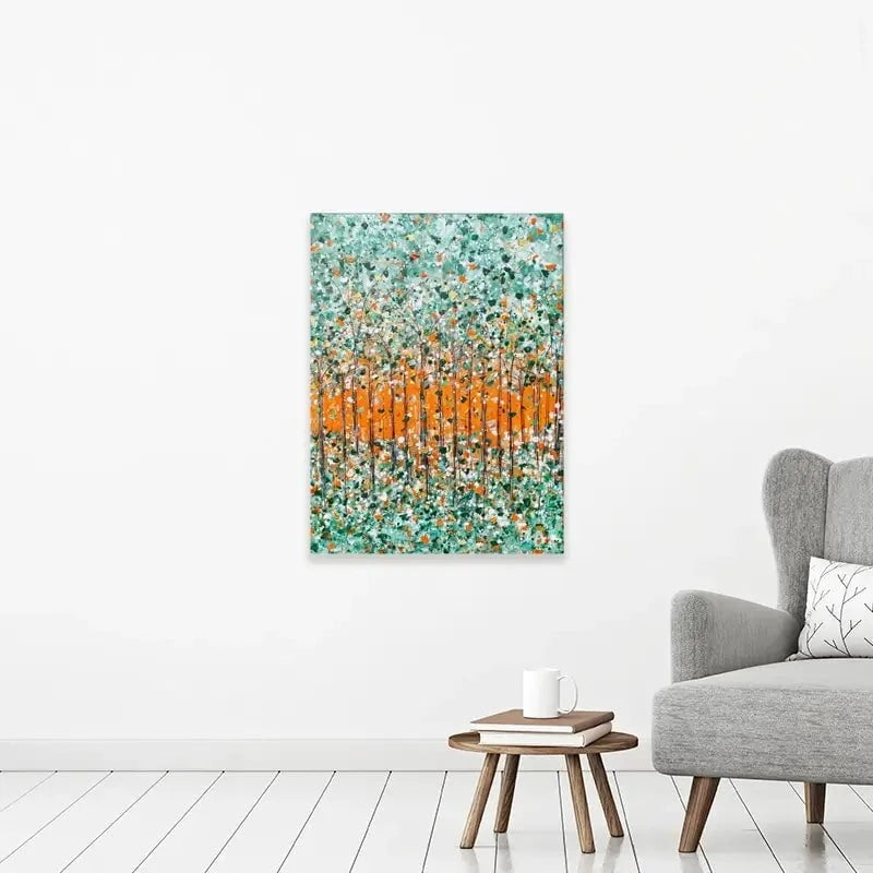 Sunrise In The Woods Canvas Print Sunrise In The Woods Canvas Print wall art product Charlotte Anna Reed