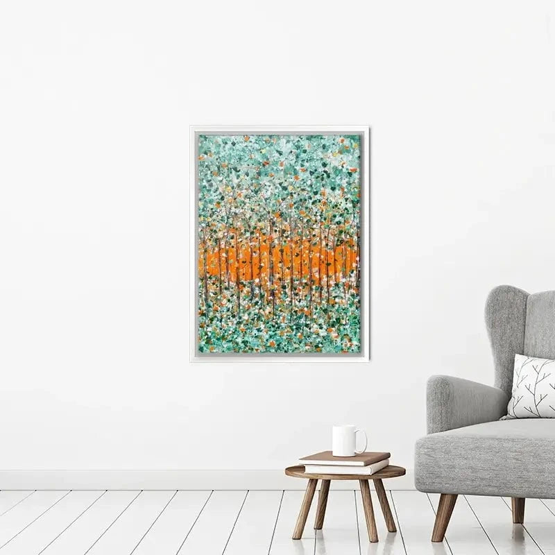 Sunrise In The Woods Canvas Print Sunrise In The Woods Canvas Print wall art product Charlotte Anna Reed