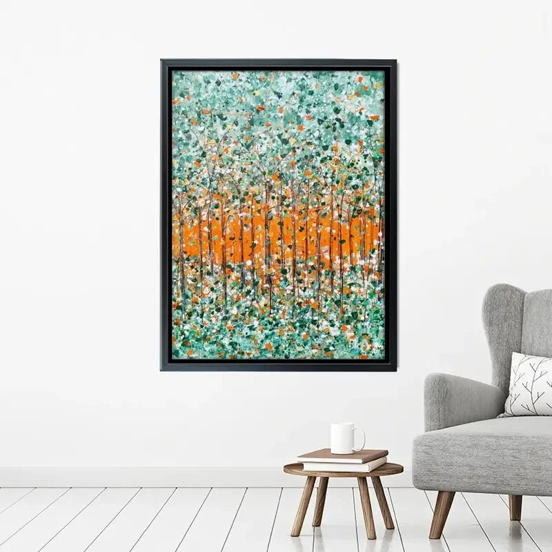 Sunrise In The Woods Canvas Print Sunrise In The Woods Canvas Print wall art product Charlotte Anna Reed