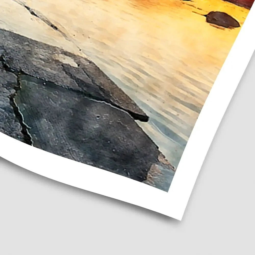 Sunrise Over A Lighthouse Art Print Sunrise Over A Lighthouse Art Print wall art product Helen Hotson / Shutterstock