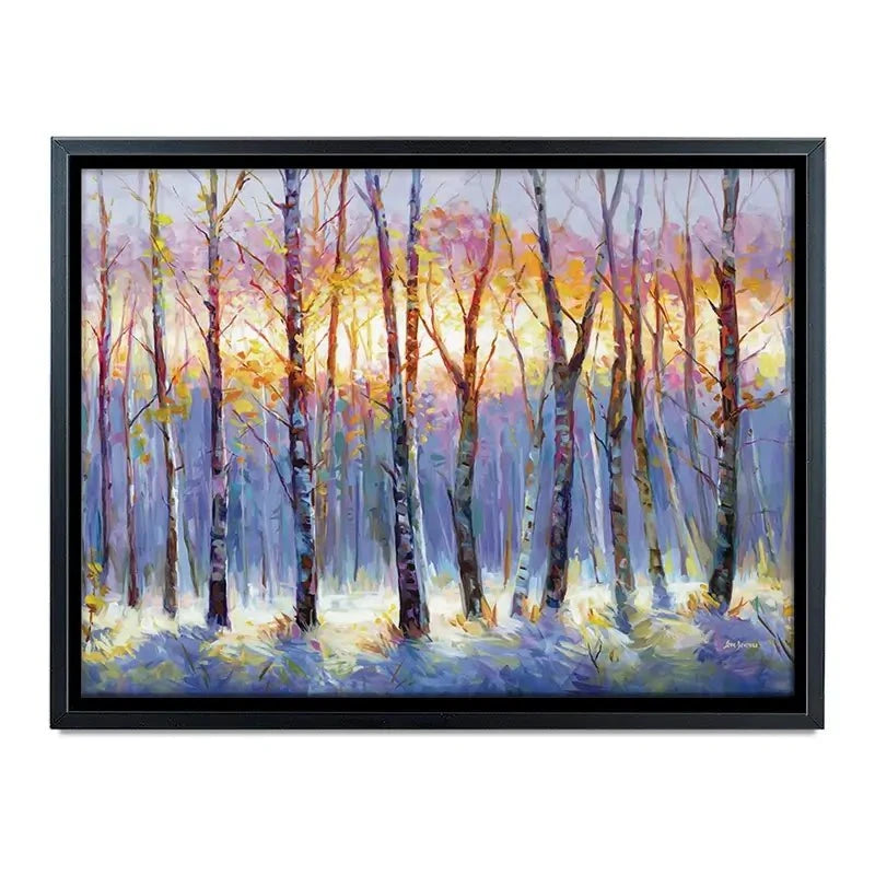 Sunrise Over The Birch Tree Forest Canvas Print Sunrise Over The Birch Tree Forest Canvas Print wall art product Leon Devenice