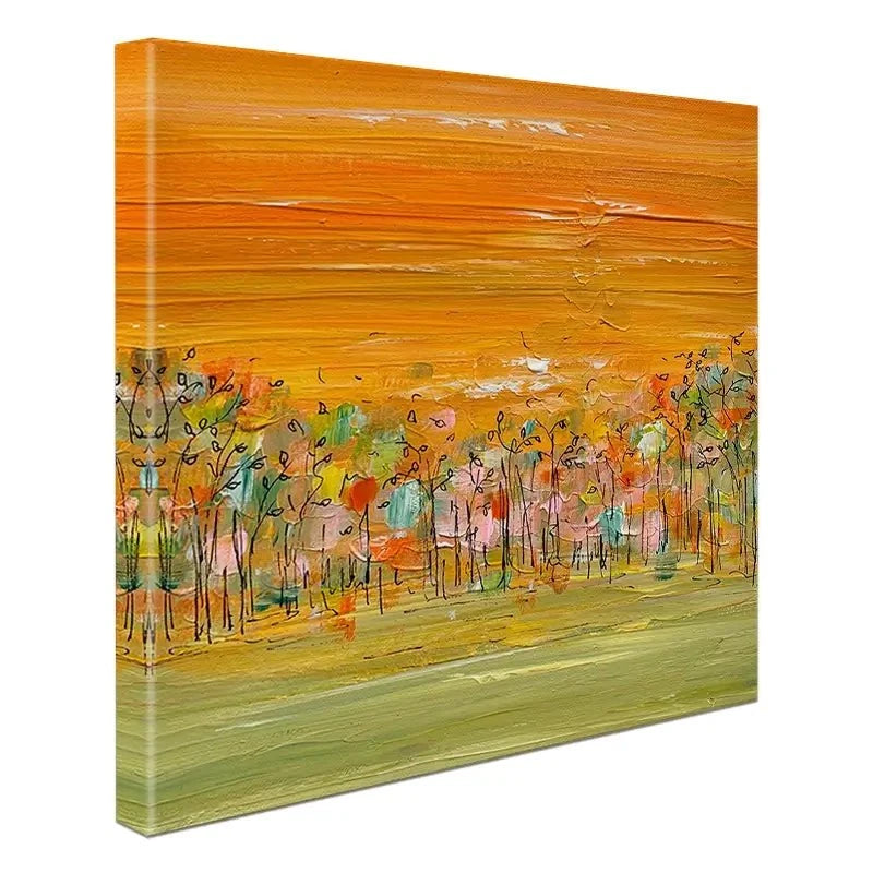 Sunrise Over The Forest Canvas Print Sunrise Over The Forest Canvas Print wall art product Charlotte Anna Reed
