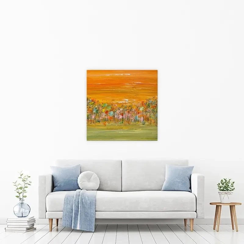 Sunrise Over The Forest Canvas Print Sunrise Over The Forest Canvas Print wall art product Charlotte Anna Reed