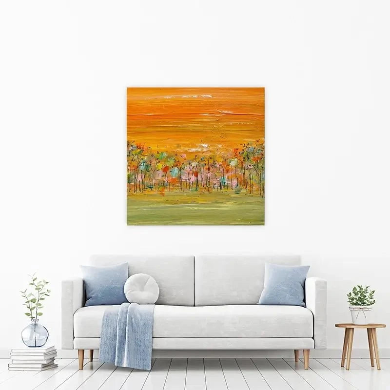 Sunrise Over The Forest Canvas Print Sunrise Over The Forest Canvas Print wall art product Charlotte Anna Reed